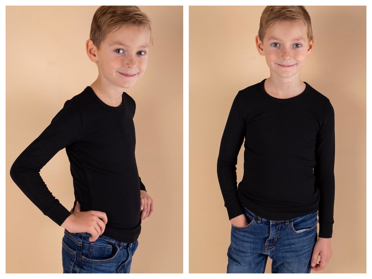 Bluzki z długim rękawem dla chłopca w wersji basic
